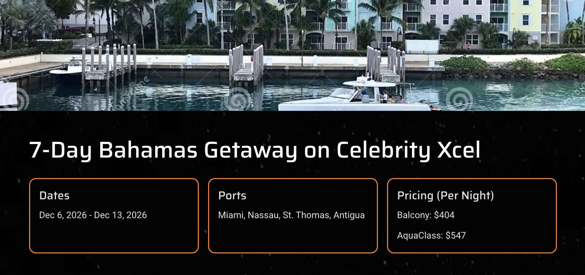 7-day Bahamas Getaway on Celebrity Xcel